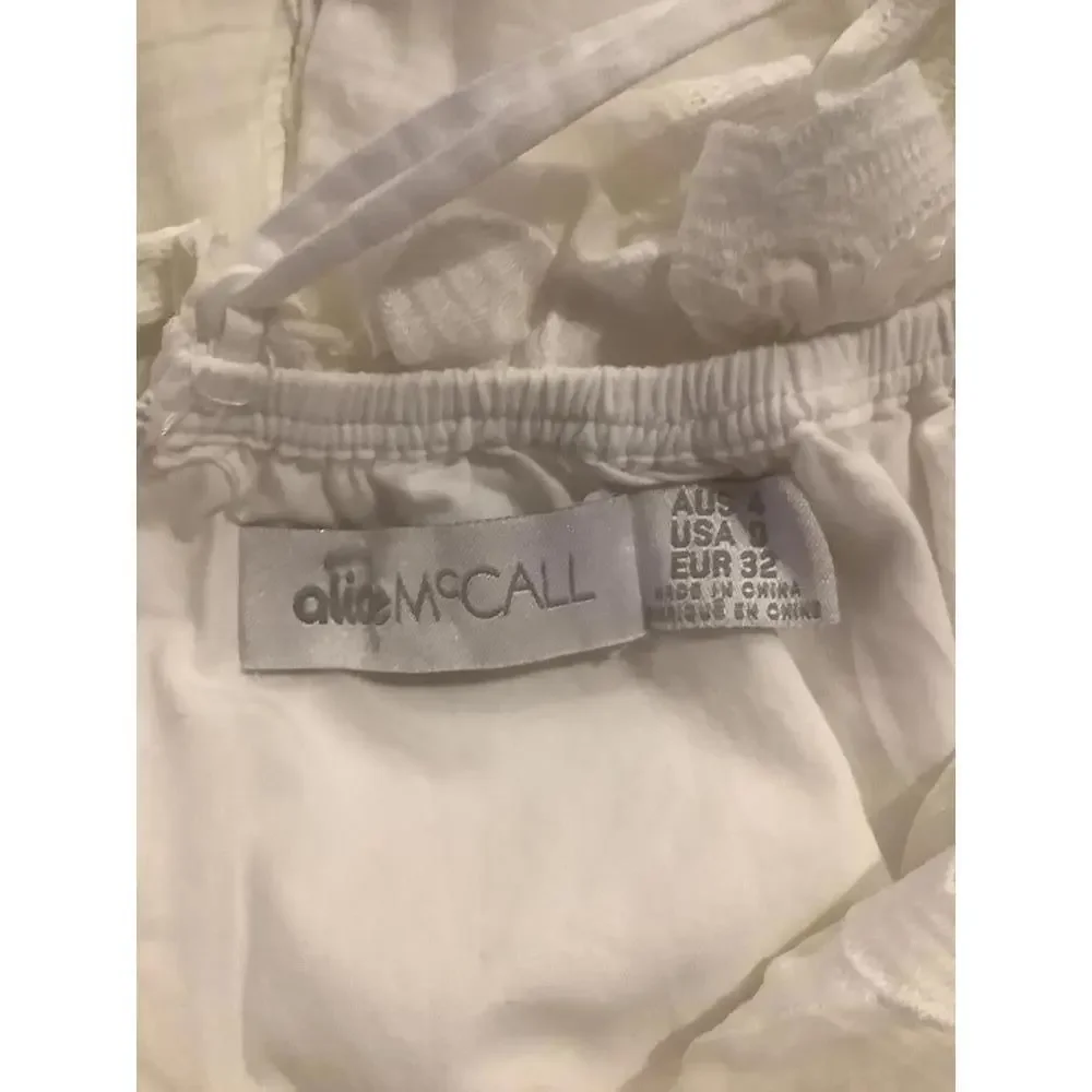 Alice McCall White Lace Shake It Off Romper 0 Bohemian Resortwear Embroidery - Picture 6 of 6